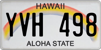 HI license plate YVH498