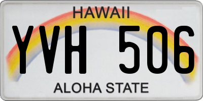 HI license plate YVH506