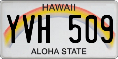 HI license plate YVH509
