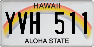 HI license plate YVH511
