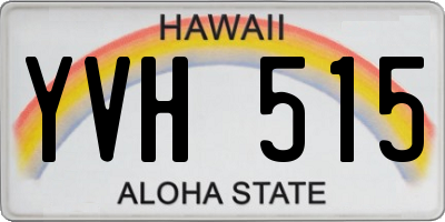 HI license plate YVH515