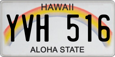 HI license plate YVH516