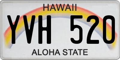 HI license plate YVH520