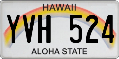 HI license plate YVH524