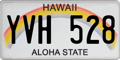 HI license plate YVH528