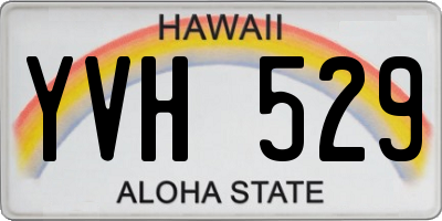 HI license plate YVH529