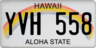 HI license plate YVH558