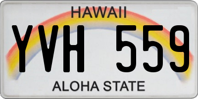 HI license plate YVH559