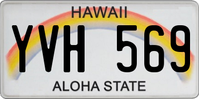 HI license plate YVH569