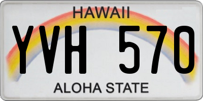 HI license plate YVH570