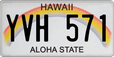 HI license plate YVH571