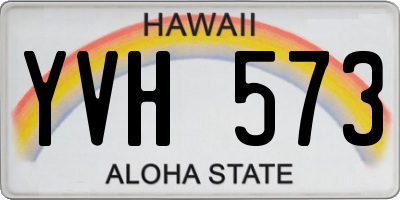 HI license plate YVH573