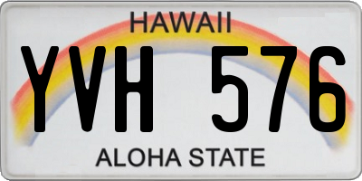 HI license plate YVH576