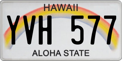 HI license plate YVH577