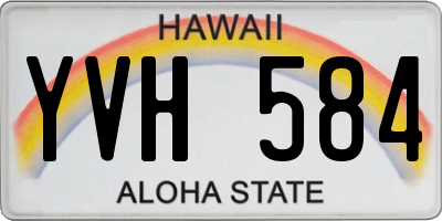 HI license plate YVH584