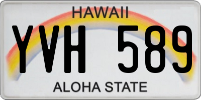HI license plate YVH589