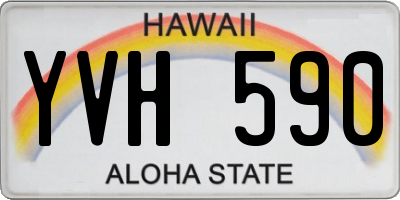 HI license plate YVH590
