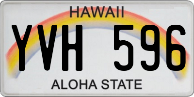 HI license plate YVH596