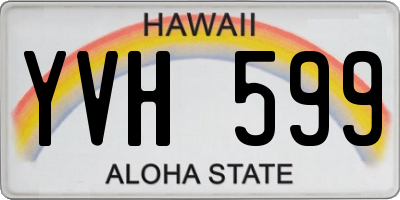 HI license plate YVH599