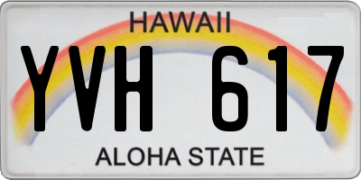 HI license plate YVH617