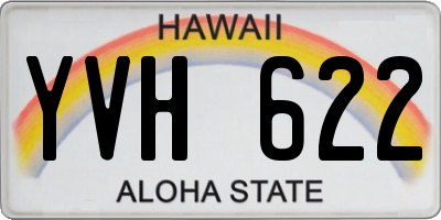 HI license plate YVH622