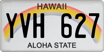 HI license plate YVH627