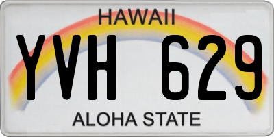 HI license plate YVH629