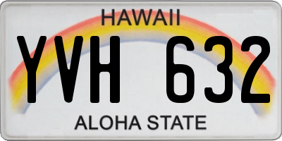 HI license plate YVH632