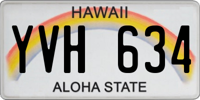 HI license plate YVH634