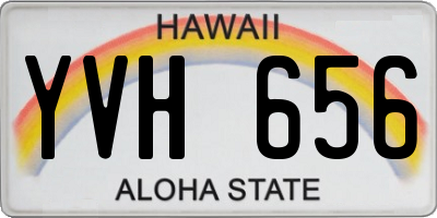 HI license plate YVH656
