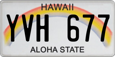 HI license plate YVH677