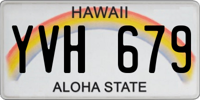 HI license plate YVH679