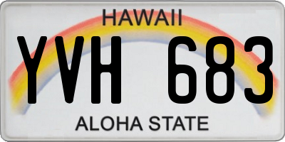 HI license plate YVH683