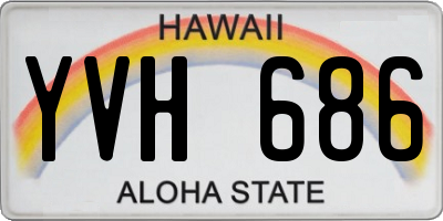 HI license plate YVH686