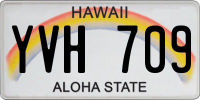 HI license plate YVH709