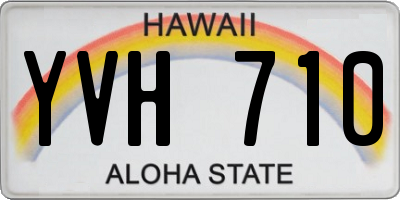 HI license plate YVH710