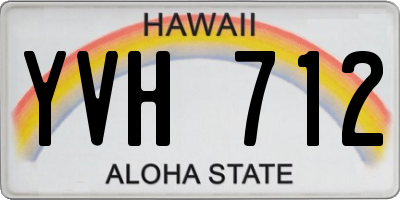 HI license plate YVH712
