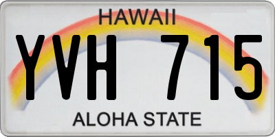 HI license plate YVH715