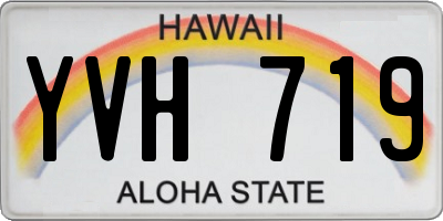 HI license plate YVH719