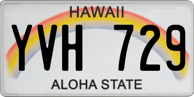 HI license plate YVH729
