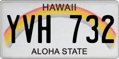 HI license plate YVH732