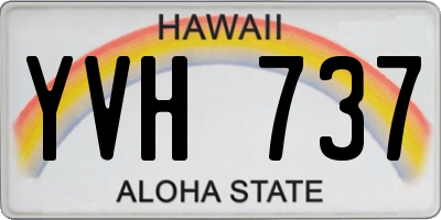 HI license plate YVH737