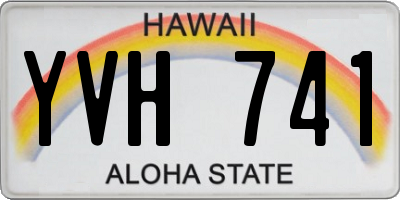 HI license plate YVH741