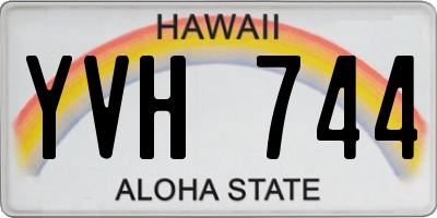 HI license plate YVH744