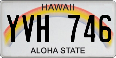 HI license plate YVH746