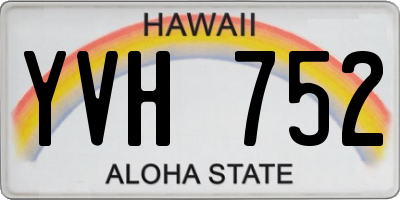 HI license plate YVH752