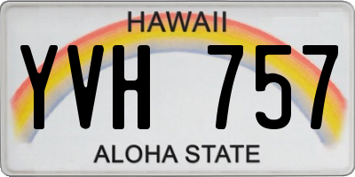 HI license plate YVH757