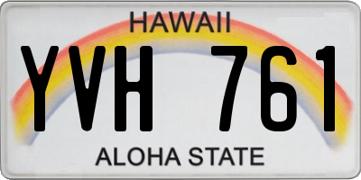 HI license plate YVH761