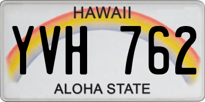 HI license plate YVH762