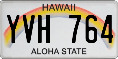 HI license plate YVH764